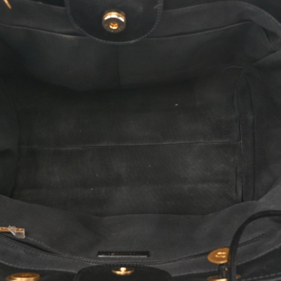 Authentic CHANEL Aged Calfskin Medium Studded Deauville Tote in Black - Picture 4 of 10